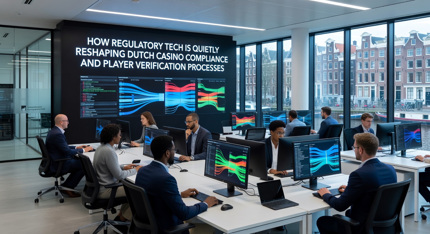 Illustratie van regulatory technology toepassingen in Nederlandse casino compliance en verificatie